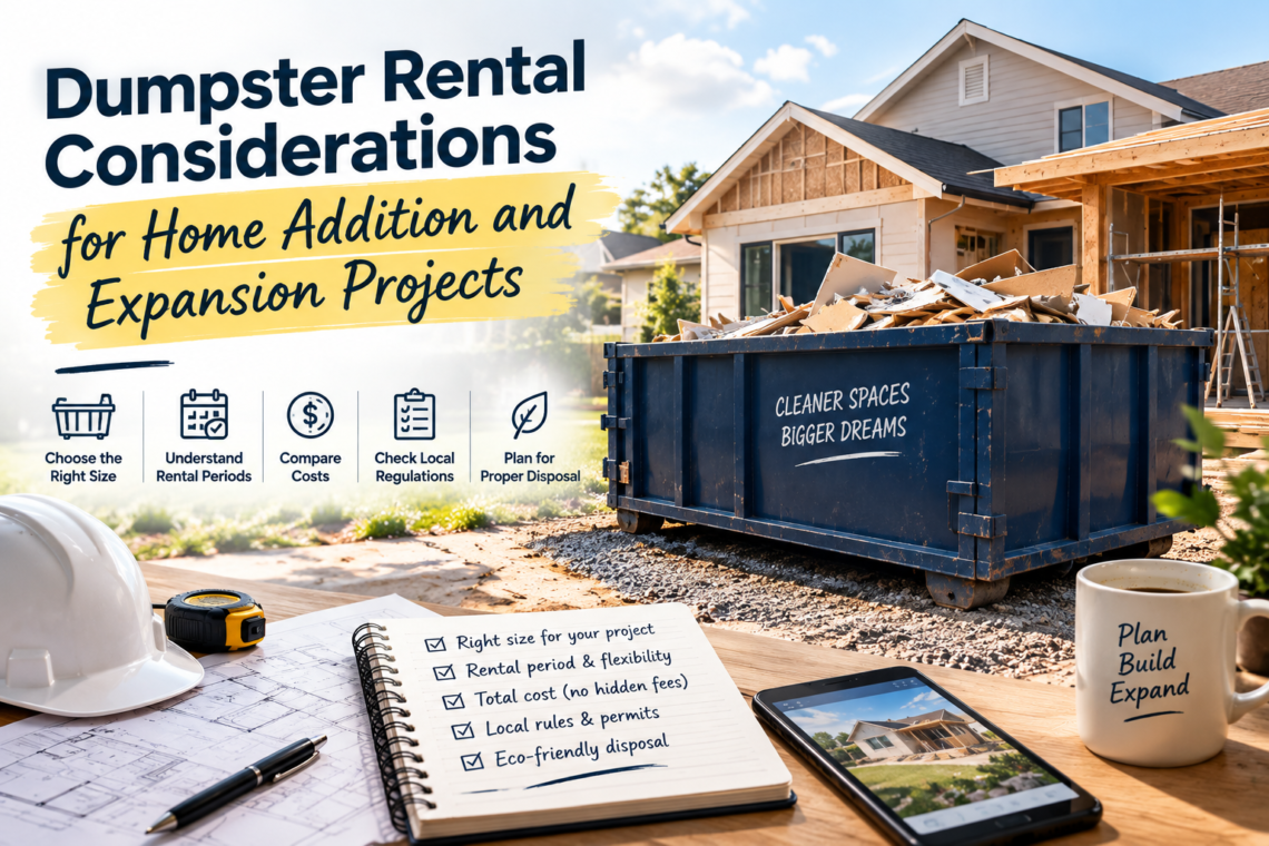 dumpster rental for home addition