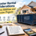 dumpster rental for home addition
